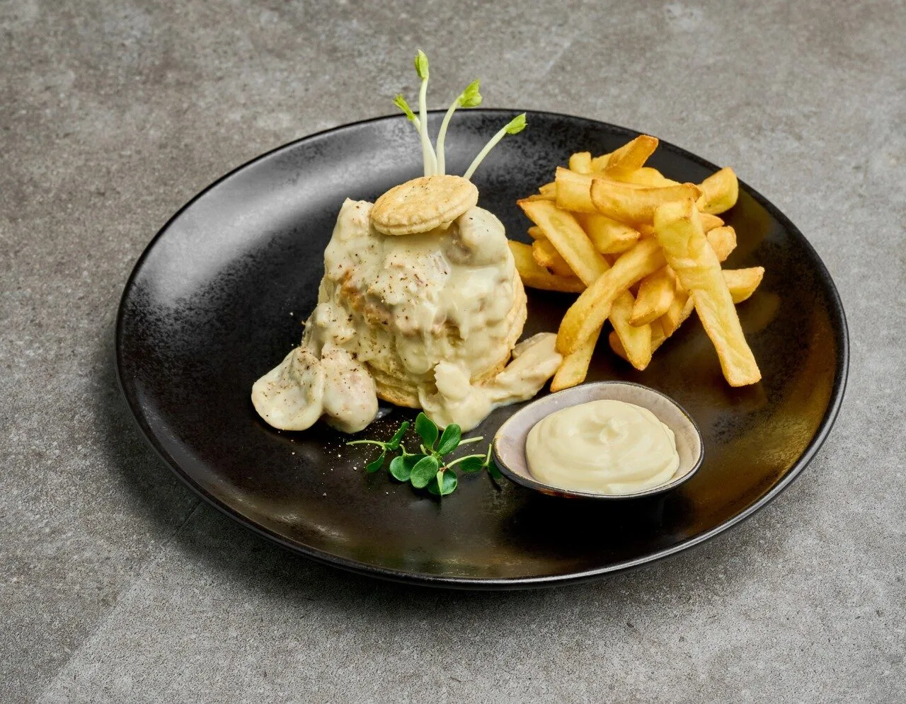 Le vol-au-vent maison et ses frites